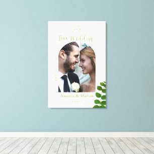 Hochzeitliches Grün-Chic-Foto Leinwanddruck
