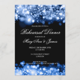 Hochzeitliches Probe-Dinner Sparkling Lights Saphi Einladung