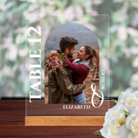 Hochzeitliches Tischnummer Arched Foto