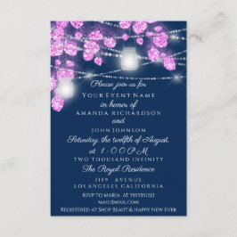 Hochzeitlicht Jars Glitzer Pink Blue Navy Einladung