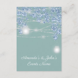 Hochzeitlichter Jars Rustikaler Glitzer Blaue Minz Einladung