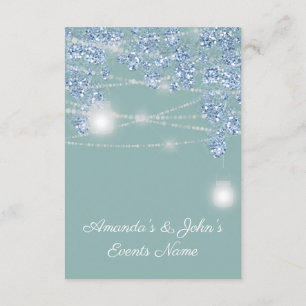 Hochzeitlichter Jars Rustikaler Glitzer Blaue Minz Einladung