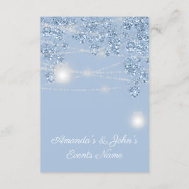 Hochzeitlichter Jars Rustikaler Glitzer Blauer Pas Einladung