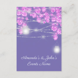 Hochzeitlichter Jars Rustikaler Glitzer Lila rosa Einladung
