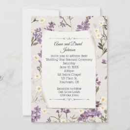 Hochzeitlilacs für die Vow-Erneuerung Einladung