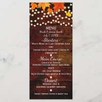 Hochzeitmenü Herbst/Herbst/Herbst-Blätter und Lich