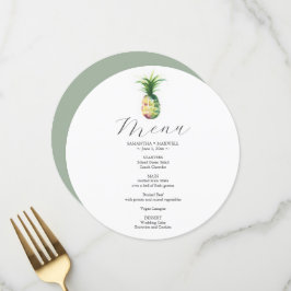 Hochzeitmenü Karte Tropische Ananas