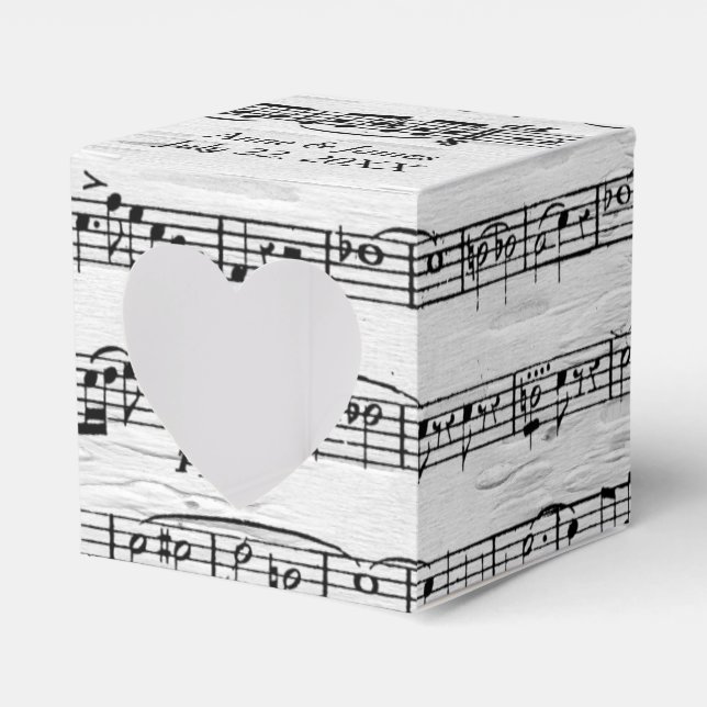 Hochzeitmusik auf Birch Geschenkschachtel (Vorderseite)