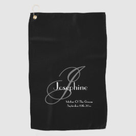 Hochzeitmutter des Groom-Geschenk elegante Monogra Golfhandtuch