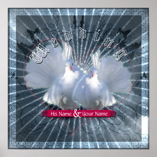 Hochzeitplakat Poster (Vorne)