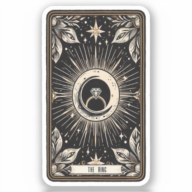Hochzeitring für Tarot Verlobung Aufkleber (Vorderseite)