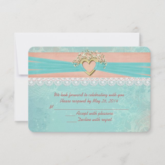 Hochzeitromanische UAWG RSVP Karte (Vorderseite)
