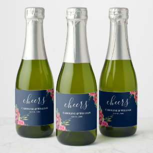 Hochzeitrot und rosa Blume Dunkelblau