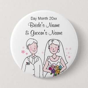 Hochzeits-Andenken, Geschenke, Werbegeschenke für Button