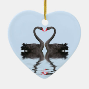 Hochzeits-Andenken Romancing Schwäne, die Set Keramikornament