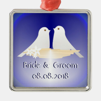 Hochzeits-Andenken-Verzierung Silbernes Ornament