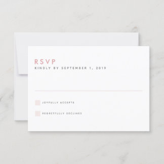 Hochzeits-Antwortkarte mit Erröten RSVP Karte