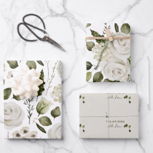 Hochzeits-Blumenverpackungspapier Flachblatt-Set v Geschenkpapier Set