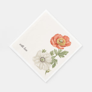 Hochzeits-Botanik Vintage Florale Tischdekoratio Serviette