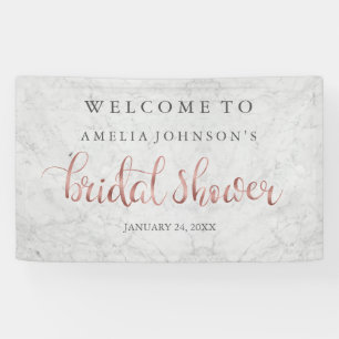 Hochzeits-Braut-Party-Banner Marmor-Roségold Banner