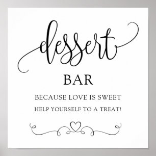 Hochzeits-/Brautparty-Dessert-Schild  Poster
