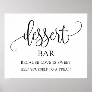 Hochzeits-/Brautparty-Dessert-Tafel-Schild Poster