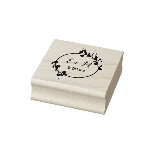 Hochzeits-Briefmarke, Save the Date Gummistempel (Stempel)