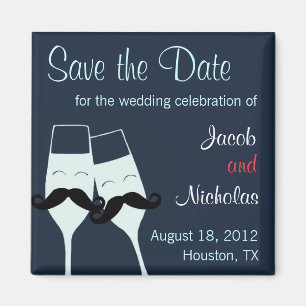 Hochzeits-Champagne-Toast Save the Date Magnet