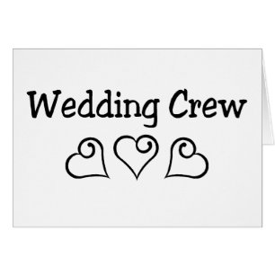 Hochzeits-Crew-Schwarz-Herzen