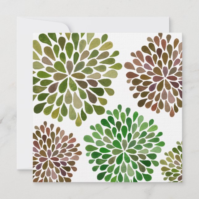 Hochzeits-Dahlie blüht Einladung nach Maß (Vorderseite)