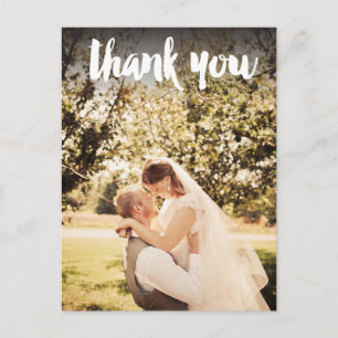 Hochzeits-Danke-Foto-Overlay-Postkartenvorlage Postkarte