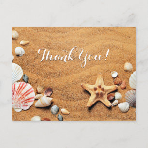 Hochzeits-Dankeschön, Ihre Nachricht Sand & Meeres Postkarte
