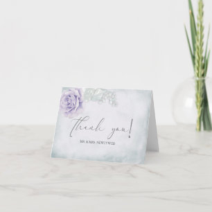 Hochzeits-Dankeschön - Pastell-Lila-Rose Dankeskarte