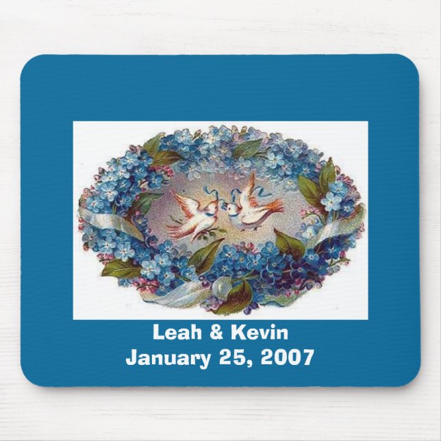 Hochzeits-Datum Mousepad (Vorne)