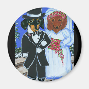 Hochzeits-Doxies Magnet