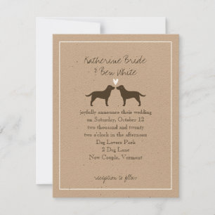 Hochzeits-Einladung für Chocolate Labrador Retriev Einladung