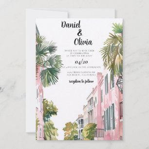 Hochzeits-Einladung für das Reiseziel Charleston Einladung