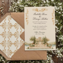 Hochzeits-Einladung für eine Destination-Hochzeit
