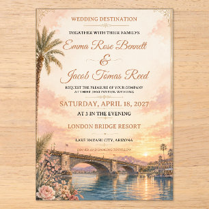 Hochzeits-Einladung für eine Destination-Wedding a Acryleinladungen