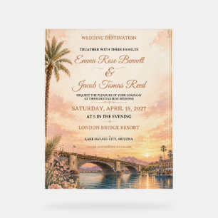 Hochzeits-Einladung für eine Destination-Wedding a Acrylschild