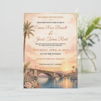 Hochzeits-Einladung für eine Destination-Wedding a Einladung