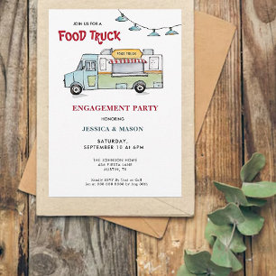 Hochzeits-Einladung für Food-Truck-Engagement-Part Einladung