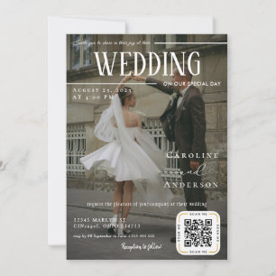 Hochzeits-Einladung im Magazin-Cover-Stil Einladung