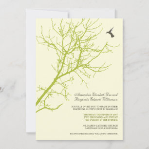 Hochzeits-Einladung mit Baum-Silhouette (limetteng Einladung