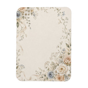 Hochzeits-Einladung mit eleganten floralen Details Magnet