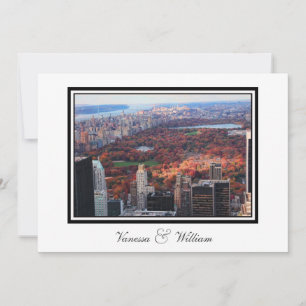 Hochzeits-Einladung NYC-Skyline Central Park aus d Einladung