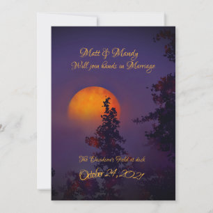 Hochzeits-Einladung Oktober Mond Einladung