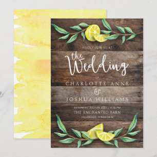 HOCHZEITS-EINLADUNG rustikales hölzernes Einladung