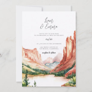 Hochzeits-Einladung Utah Aquarell Einladung