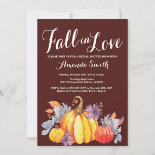 Hochzeits-Einladung zum Herbst-Pumpkin-Bridal-Show Einladung